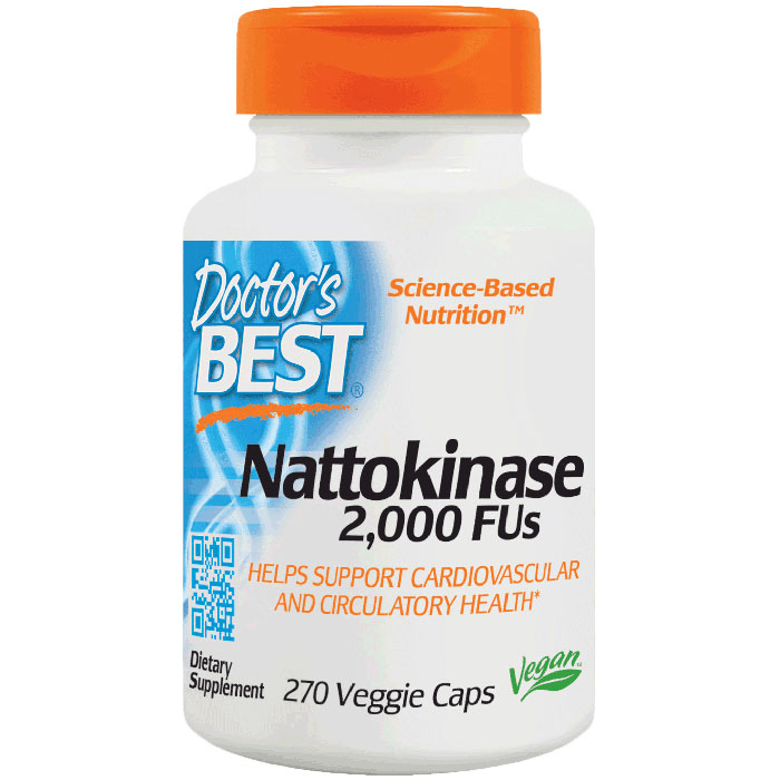 Nattokinase 2,000 FUs, Value Size, 270 Vegetarian Capsules, Doctors Best