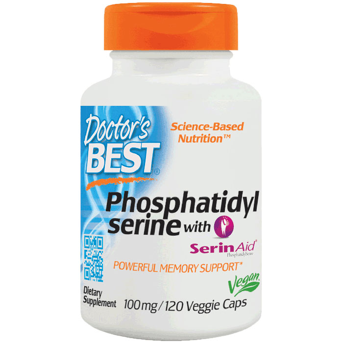 Phosphatidyl Serine 100 mg, Vegan, 120 Vegetarian Capsules, Doctors Best