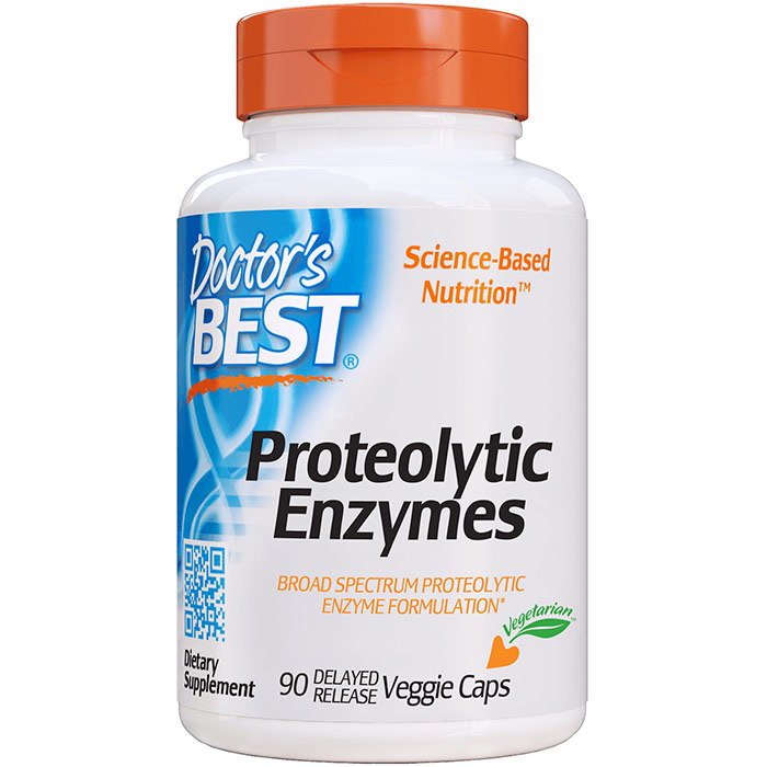Proteolytic Enzymes, Enteric Coated, 90 Vegetarian Capsules, Doctors Best