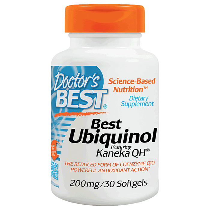 Ubiquinol 200 mg with CoQ10 Kaneka QH, 30 Softgels, Doctors Best