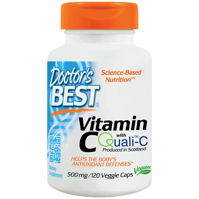 Vitamin C with Quali-C, 500 mg, 120 Veggie Capsules, Doctors Best