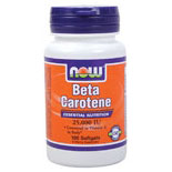 Beta Carotene 25, 000 IU 100 Softgels, NOW Foods
