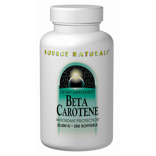Beta Carotene 25,000 IU 100 softgels from Source Naturals
