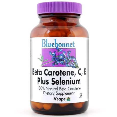 Beta Carotene, C, E Plus Selenium, 60 Vcaps, Bluebonnet Nutrition