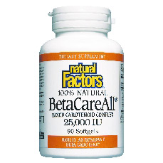 BetaCareAll 25000 IU 90 Softgels, Natural Factors