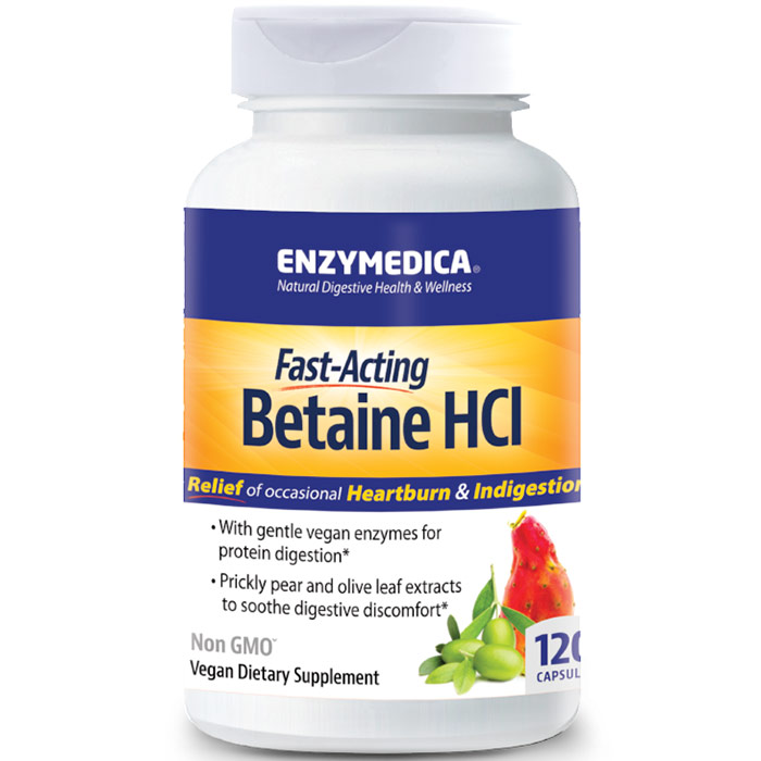 Betaine HCl, 120 Capsules, Enzymedica