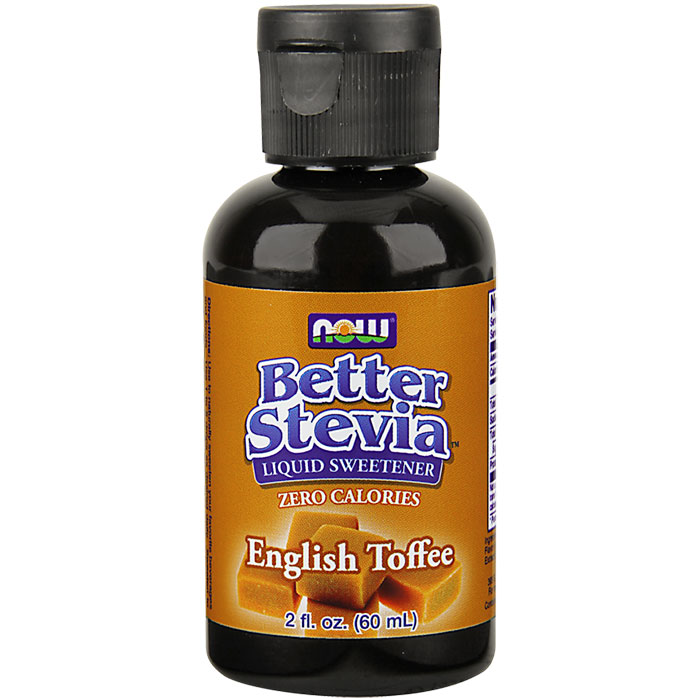 Better Stevia Liquid Sweetener - English Toffee Flavor, 2 oz, NOW Foods