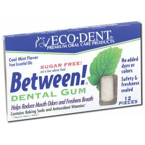 Between! Dental Gum, Cool Mint, 12 Pieces x 12 Pack, Eco-Dent (Ecodent)
