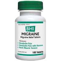 BHI Migraine Relief, 100 Tablets, MediNatura