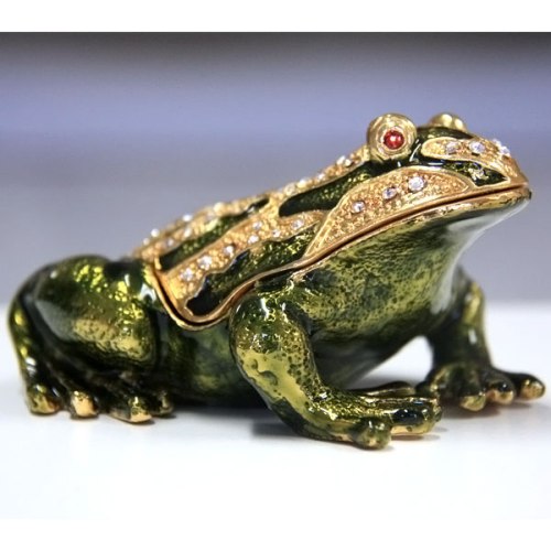 Big Frog Gilt Jewelry Gift Box with Fine Crystals