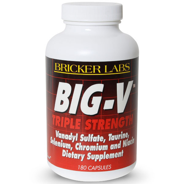 Big-V Triple Strength, With Vanadyl Sulfate & Taurine, 180 Capsules, Bricker Labs