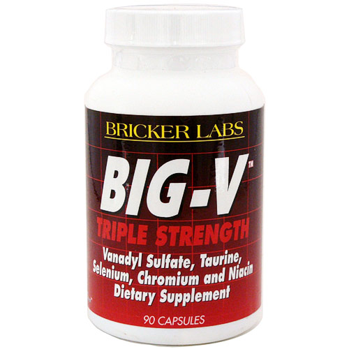 Big-V Triple Strength, Vanadyl Sulfate Plus Formula, 90 Capsules, Bricker Labs
