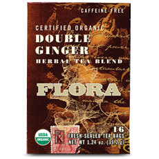 Double Ginger Tea, 16 Tea Bags, Flora Health