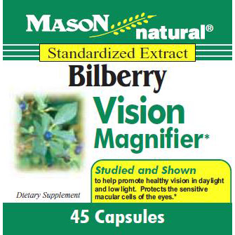 Mason Natural Bilberry Extract, 45 Capsules, Mason Natural