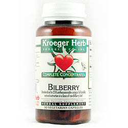 Bilberry Complete Concentrate, 90 Vegetarian Capsules, Kroeger Herb