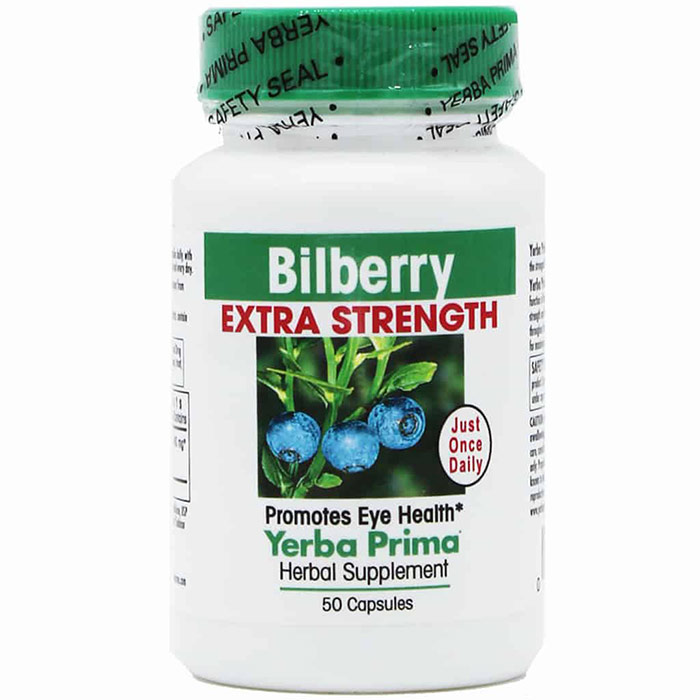 Bilberry Extra Strength 50 caps from Yerba Prima