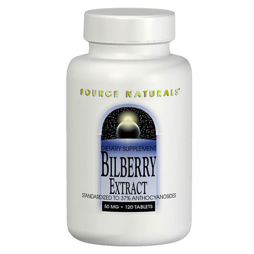 Source Naturals Bilberry Extract 50mg 120 tabs from Source Naturals