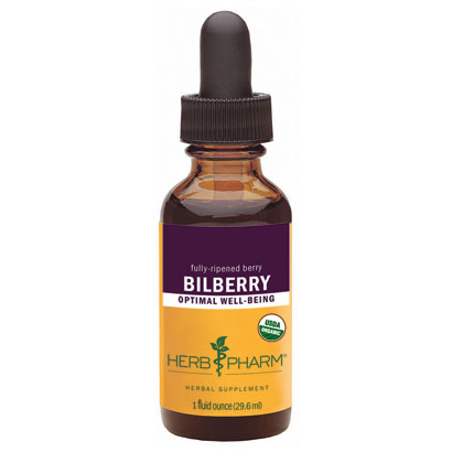 Bilberry, Organic Liquid Herb, 1 oz, Herb Pharm