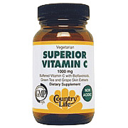 Country Life Bio-Active Vitamin C Superior 90 Tablets, Country Life