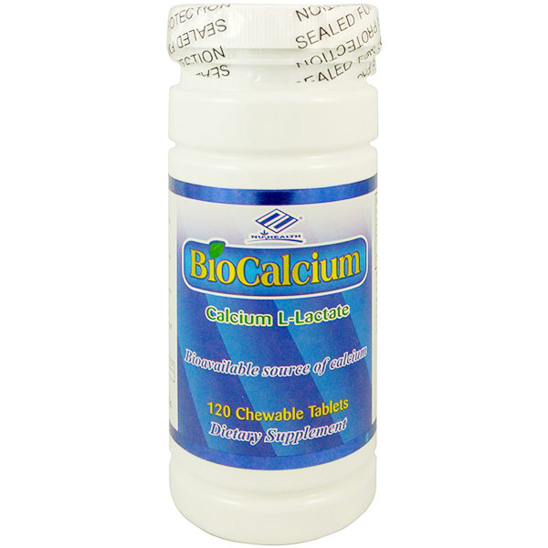 Bio Calcium Chewable, Coconut Flavor, 120 Tablets, Nu Health