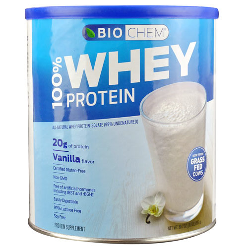 Biochem Sports 100% Whey Protein Powder - Vanilla, 1.8 lb (30.2 oz)