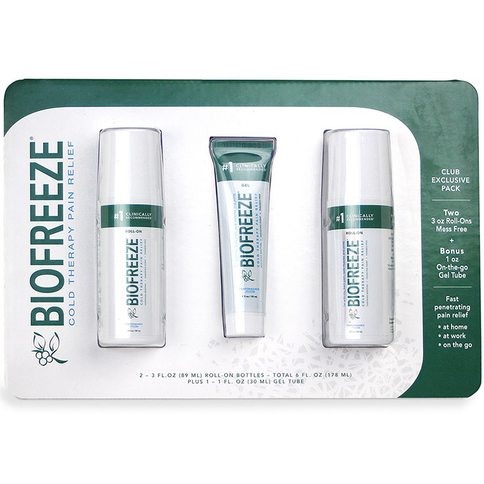 Biofreeze Cold Therapy Pain Relief, 3 Piece Set