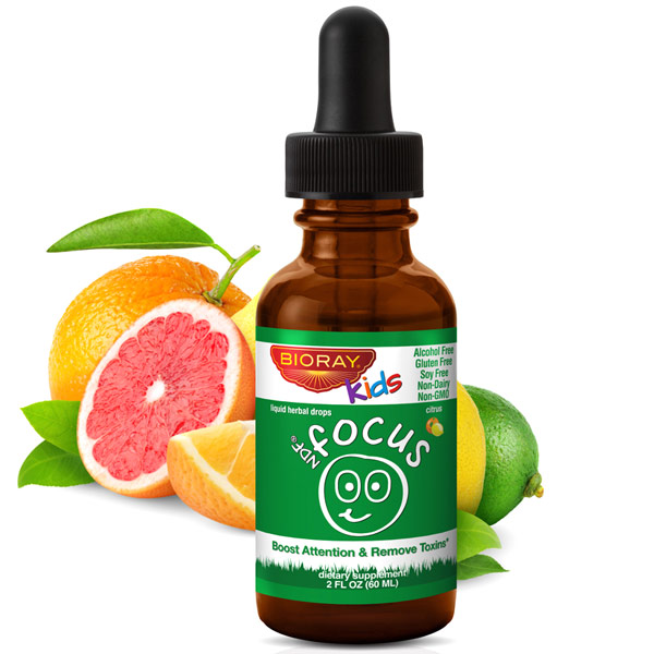 Bioray Kids NDF Focus Liquid Herbal Drops, Citrus Flavor, 2 oz