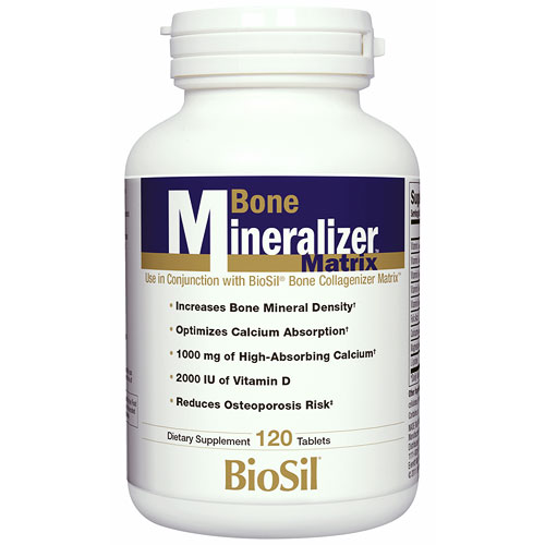 BioSil BioSil Bone Mineralizer Matrix, with 3 Forms of Premium Calcium, 120 Tablets