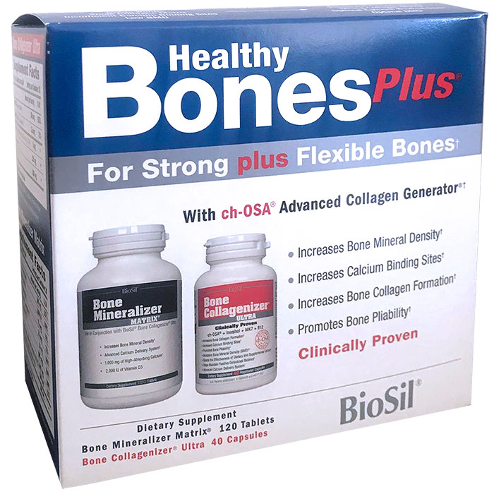 BioSil Healthy Bones Plus Kit (Bone Collagenizer Ultra & Bone Mineralizer Matrix), 1 Kit (2 Bottles)