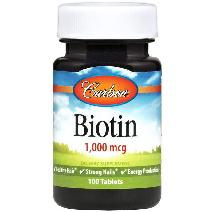 Biotin, 1000 mcg, 100 tablets, Carlson Labs