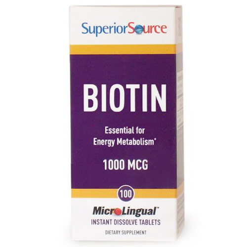 Biotin 1000 mcg, 100 Instant Dissolve Tablets, Superior Source