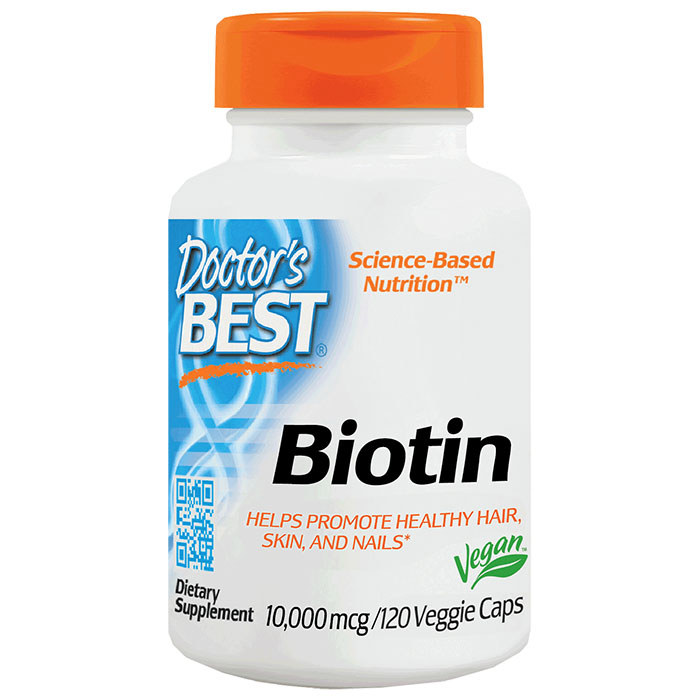 Biotin 10,000 mcg, 120 Veggie Caps, Doctors Best