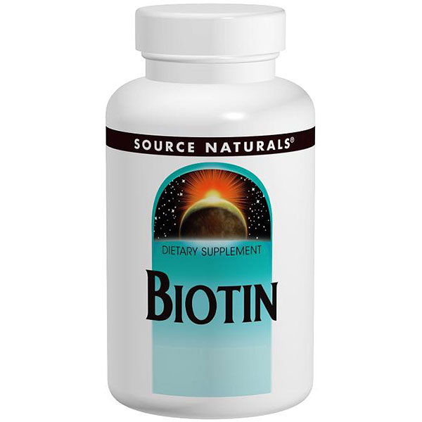 Biotin 10,000 mcg, High Potency, Value Size, 120 Tablets, Source Naturals