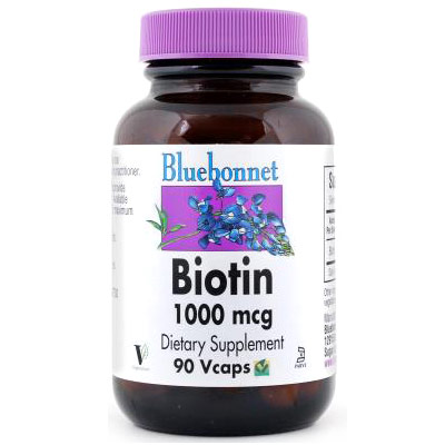 Biotin 1000 mcg, 90 Vcaps, Bluebonnet Nutrition