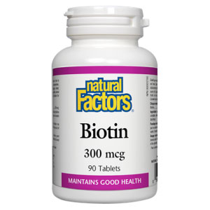 Biotin 300 mcg 90 Tablets, Natural Factors