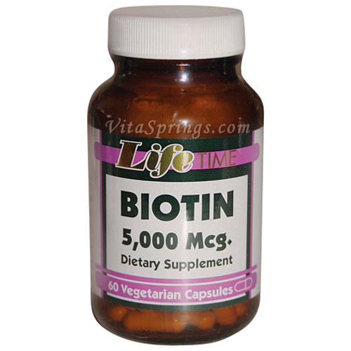 Biotin 5000 mcg 60 Veggie Caps LifeTime