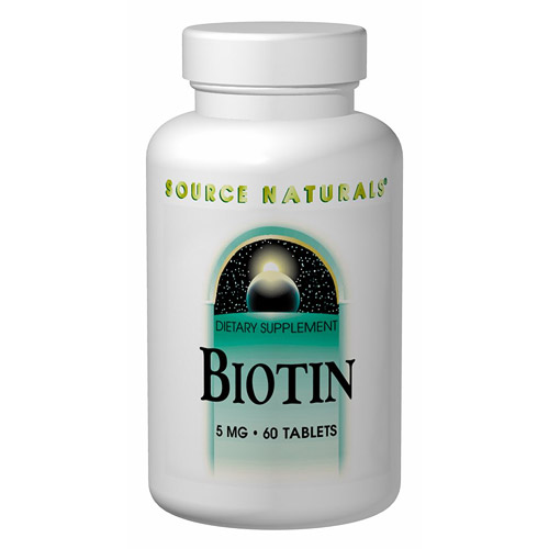 Biotin Vitamin 5mg 120 tabs from Source Naturals