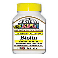 Biotin 800 mcg 110 Tablets, 21st Century Health Care