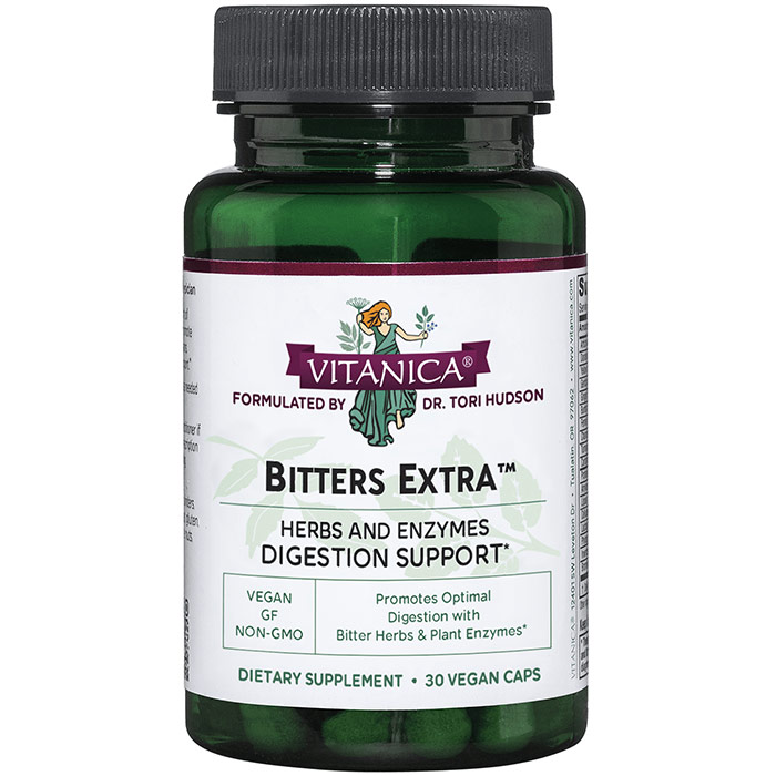 Bitters Extra, Digestion Support, 30 Vegetarian Capsules, Vitanica