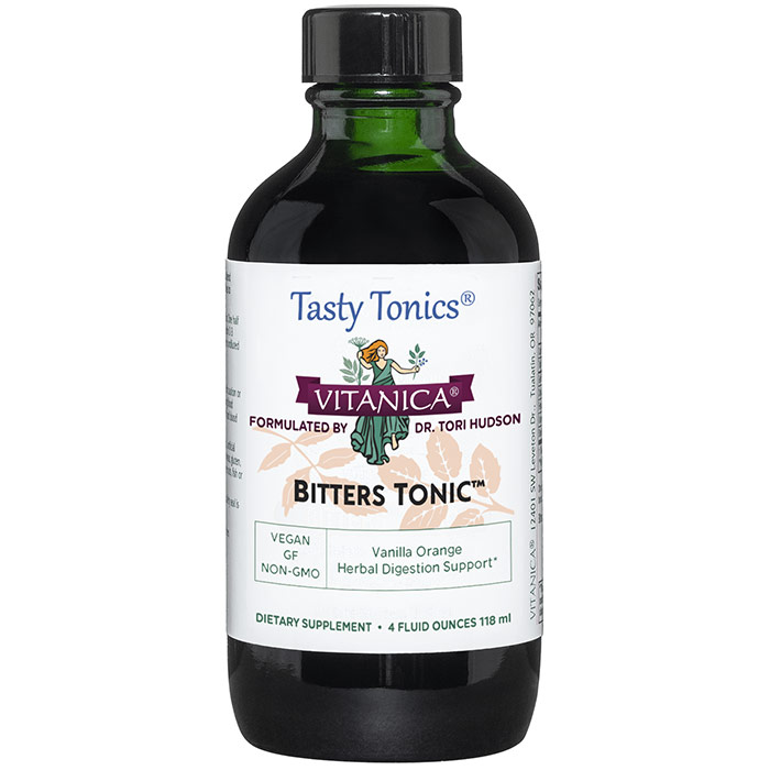 Bitters Tonic, Vanilla Orange Healthy Digestion, 4 oz, Vitanica