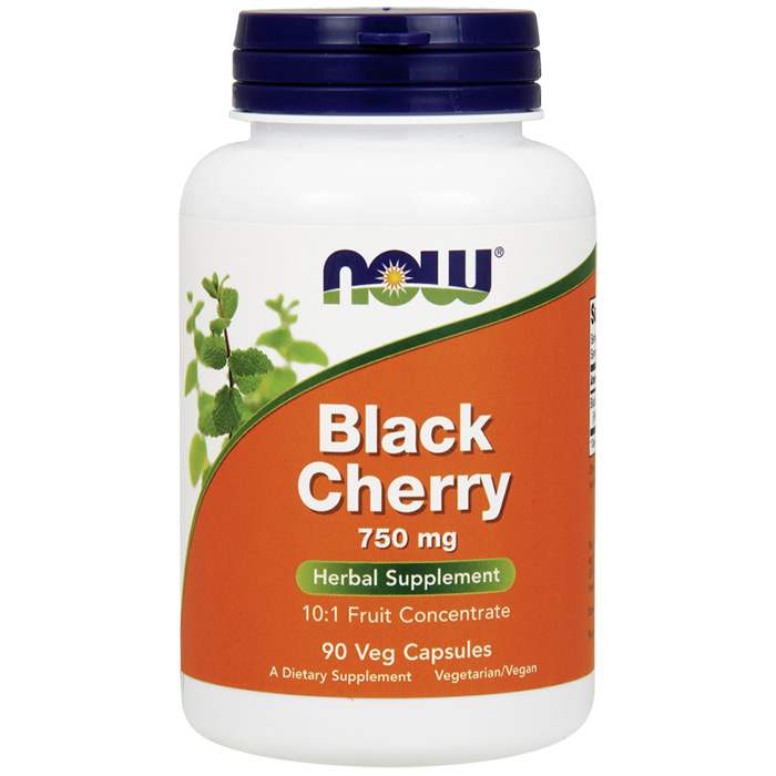 Black Cherry 750 mg, 10:1 Fruit Concentrate, 90 Vegetarian Capsules, NOW Foods