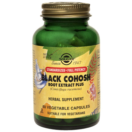 Black Cohosh Root Extract - Standardized Full Potency, 60 Vegetable Capsules, Solgar