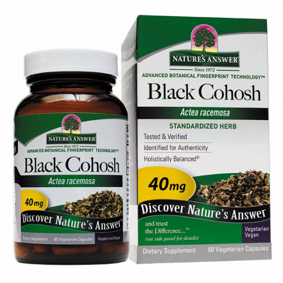 Black Cohosh Root Extract Standardized 60 vegicaps from Natures Answer