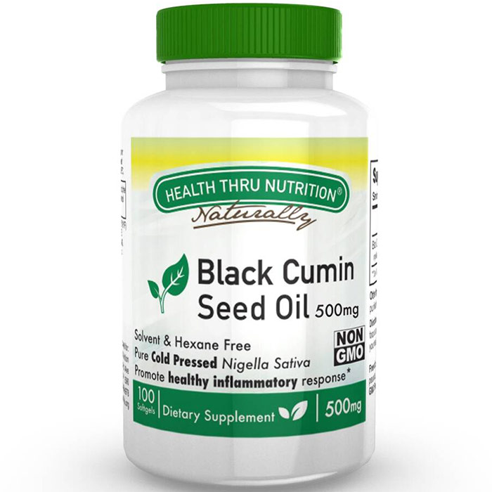 Black Cumin Seed Oil 500 mg, Value Size, 360 Softgels, Health Thru Nutrition