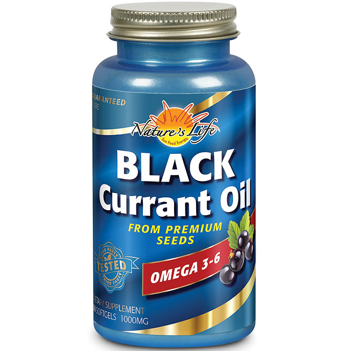 Black Currant Oil 1000 mg, 30 vegicaps, Health From The Sun