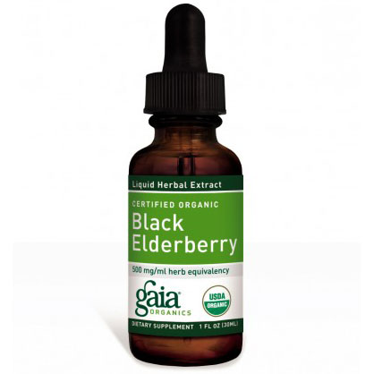 Black Elderberry, Certified Organic, 1 oz, Gaia Herbs