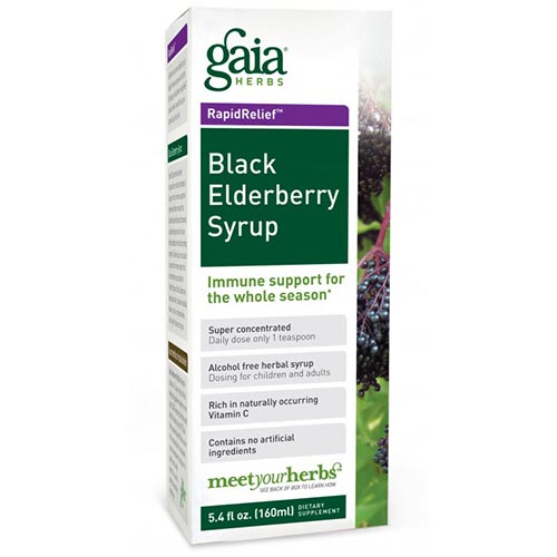 Black Elderberry Syrup, 3 oz, Gaia Herbs