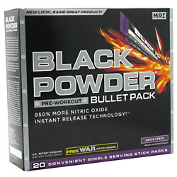 MRI Black Powder Bullet Pack, 20 Sticks, MRI