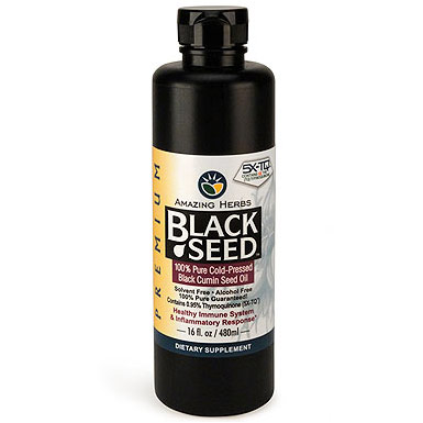 Premium Black Seed Oil, 16 oz, Amazing Herbs (Temporarily Out of Stock)