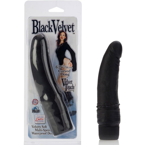 Black Velvet Vibe - Curved Dong, California Exotic Novelties